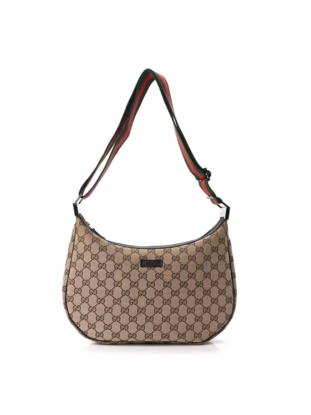 Gucci Web Medium Half Moon Hobo Dark #343231G85B